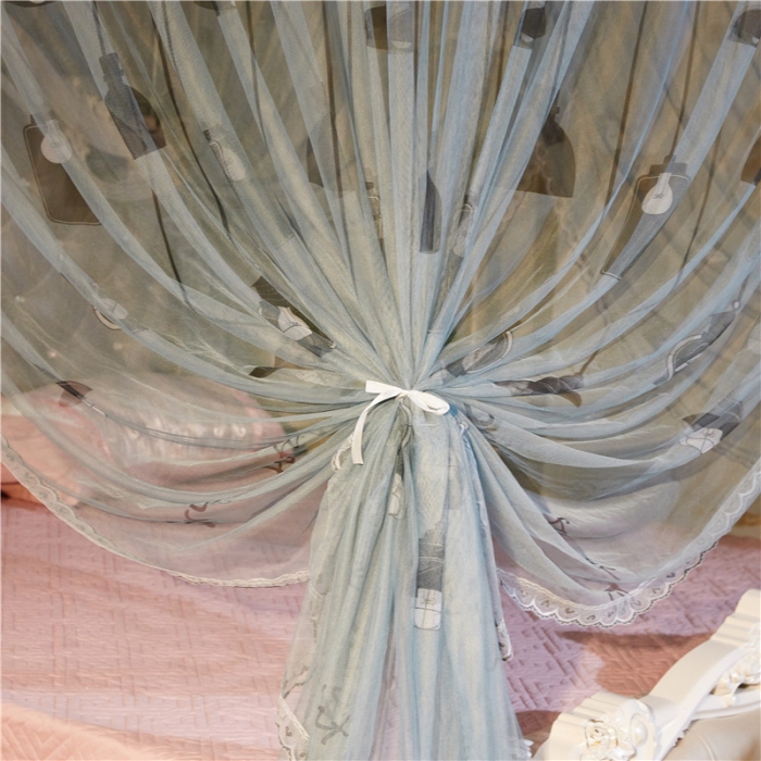 91家纺网 家纺一手货源 找家纺 卓尔居 印花伸缩钓鱼竿蚊帐美好未来系列 淡灰