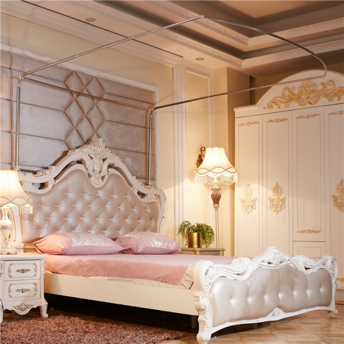 91家纺网 家纺一手货源 找家纺 卓尔居 印花伸缩钓鱼竿蚊帐美好未来系列 淡灰