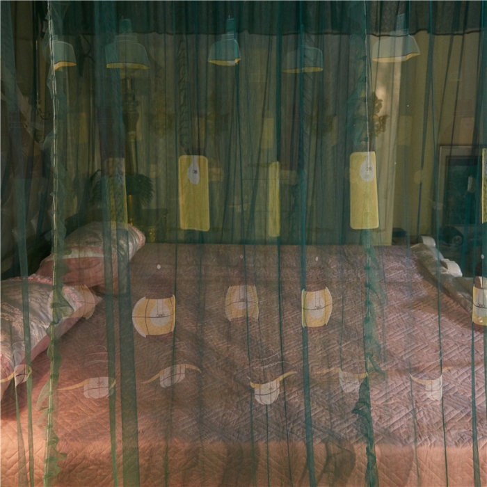 91家纺网 家纺一手货源 找家纺 卓尔居 印花伸缩钓鱼竿蚊帐美好未来系列 蓝