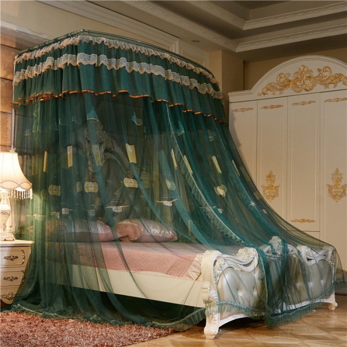 91家纺网 家纺一手货源 找家纺 卓尔居 印花伸缩钓鱼竿蚊帐美好未来系列 蓝