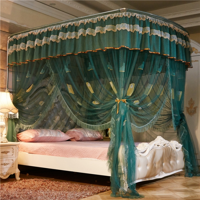 91家纺网 家纺一手货源 找家纺 卓尔居 印花伸缩钓鱼竿蚊帐美好未来系列 蓝