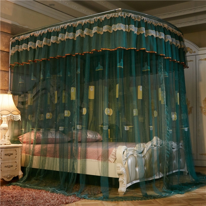 91家纺网 家纺一手货源 找家纺 卓尔居 印花伸缩钓鱼竿蚊帐美好未来系列 蓝