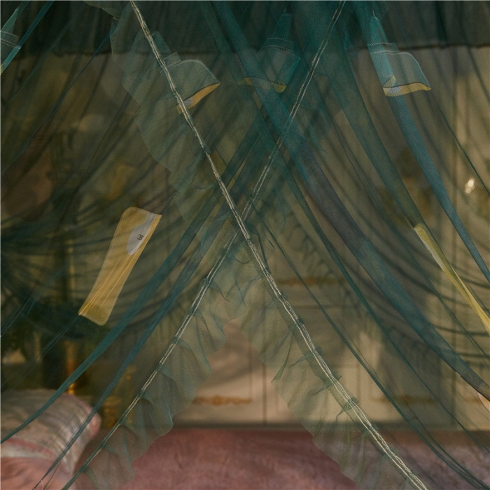91家纺网 家纺一手货源 找家纺 卓尔居 印花伸缩钓鱼竿蚊帐美好未来系列 蓝