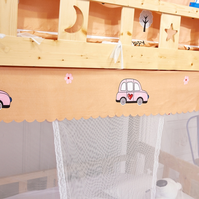 91家纺网 家纺一手货源 找家纺 卓尔居系绳款子母床上下铺蚊帐学生床帘一体蚊帐遮光蚊帐可爱汽车