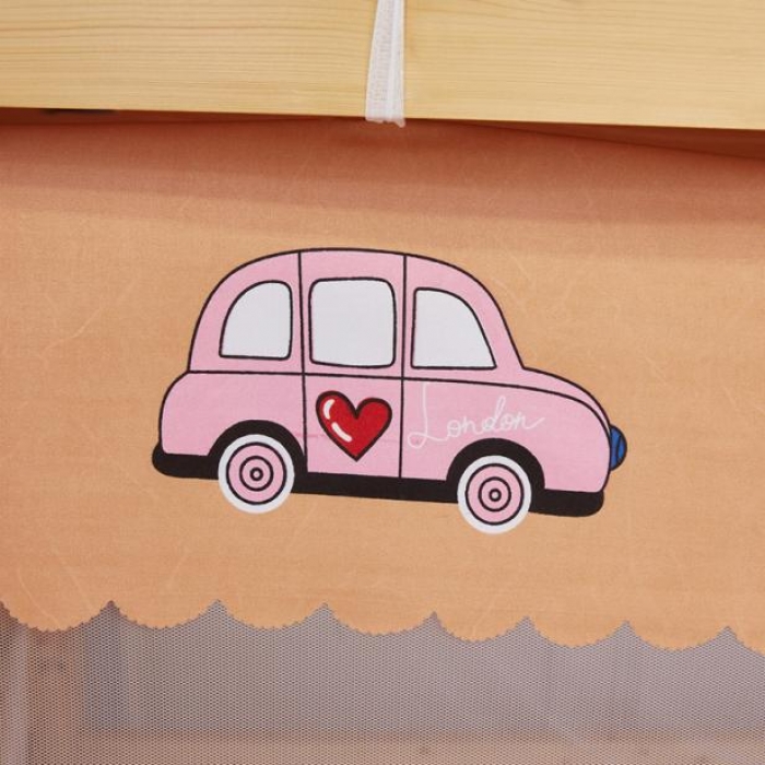 91家纺网 家纺一手货源 找家纺 卓尔居系绳款子母床上下铺蚊帐学生床帘一体蚊帐遮光蚊帐可爱汽车