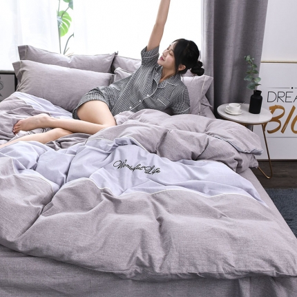 91家纺网 家纺一手货源 找家纺 （总）意尚风情 全棉磨毛绣花四件套