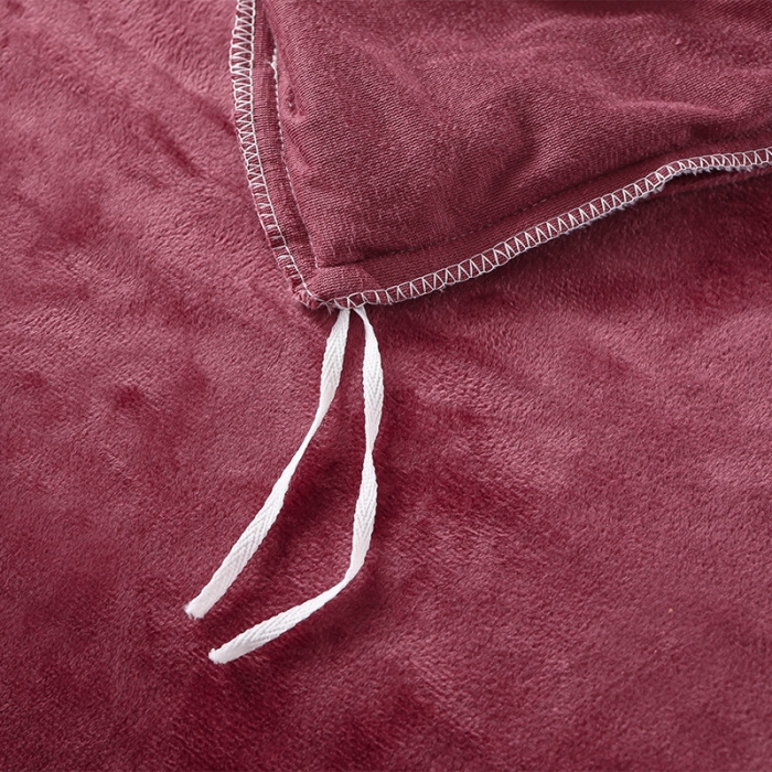 91家纺网 家纺一手货源 找家纺 意尚风情 2019新款加厚水晶绒绣花工艺款四件套维纳斯-酱红