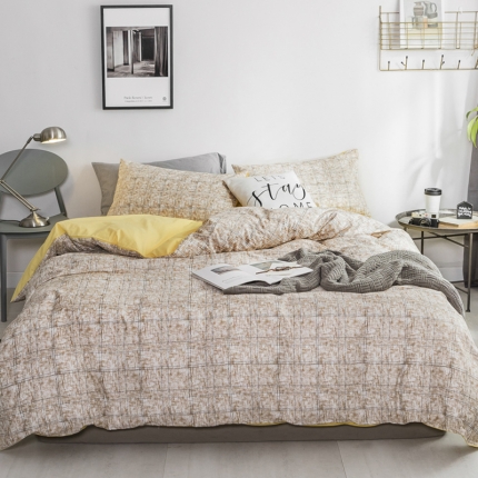 艾沁家纺 2018新款北欧简约纯棉四件套里约