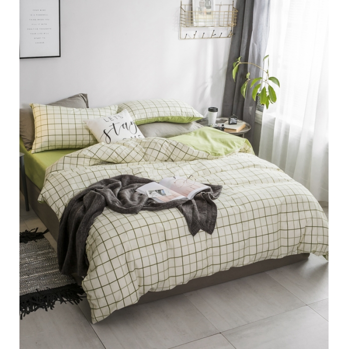 91家纺网 家纺一手货源 找家纺 艾沁家纺 2018新款北欧简约纯棉四件套悉尼