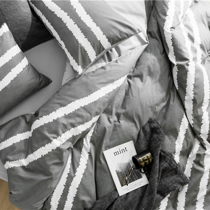 91家纺网 家纺一手货源 找家纺 艾沁 2019新款极简系列第三季四件套 港湾