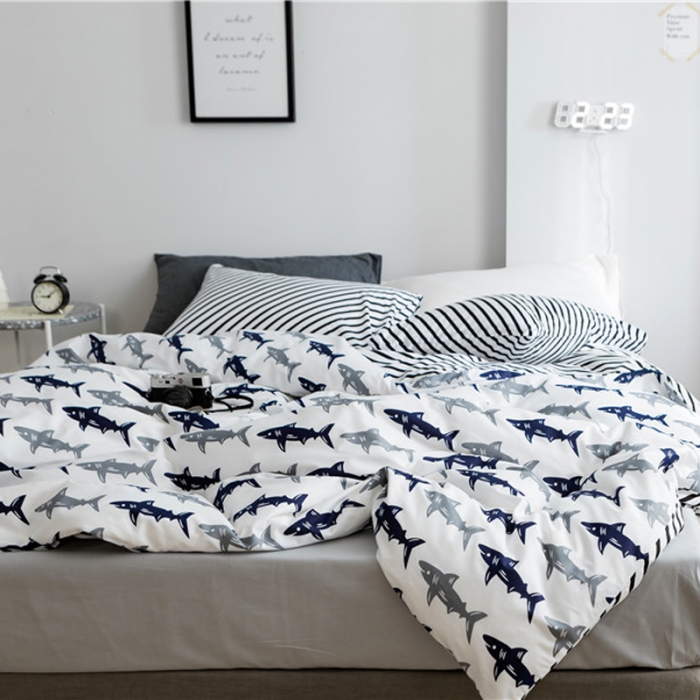 91家纺网 家纺一手货源 找家纺 艾沁 2019新款极简系列第三季四件套 港湾