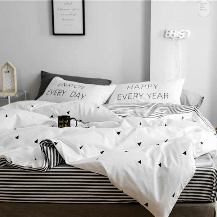 91家纺网 家纺一手货源 找家纺 艾沁 2019新款极简系列第三季四件套 远山