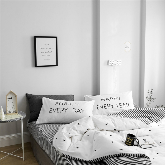 91家纺网 家纺一手货源 找家纺 艾沁 2019新款极简系列第三季四件套 远山