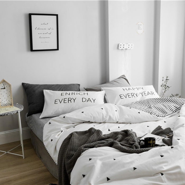 91家纺网 家纺一手货源 找家纺 艾沁 2019新款极简系列第三季四件套 远山