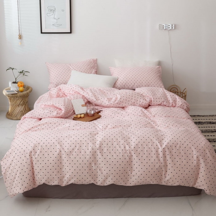 91家纺网 家纺一手货源 找家纺 艾沁 2019新款纯棉北欧极简主义系列四件套 初心