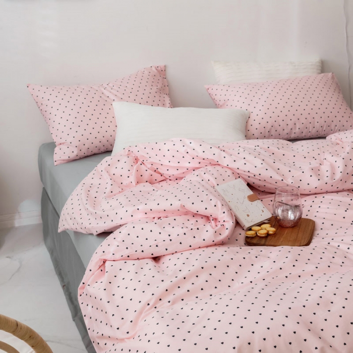 91家纺网 家纺一手货源 找家纺 艾沁 2019新款纯棉北欧极简主义系列四件套 初心