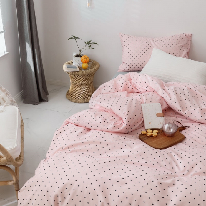 91家纺网 家纺一手货源 找家纺 艾沁 2019新款纯棉北欧极简主义系列四件套 初心