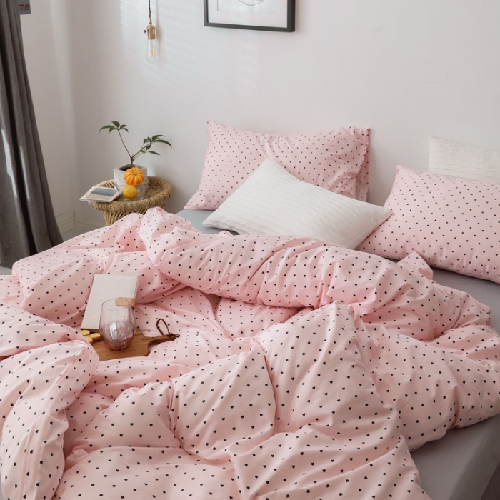 91家纺网 家纺一手货源 找家纺 艾沁 2019新款纯棉北欧极简主义系列四件套 初心