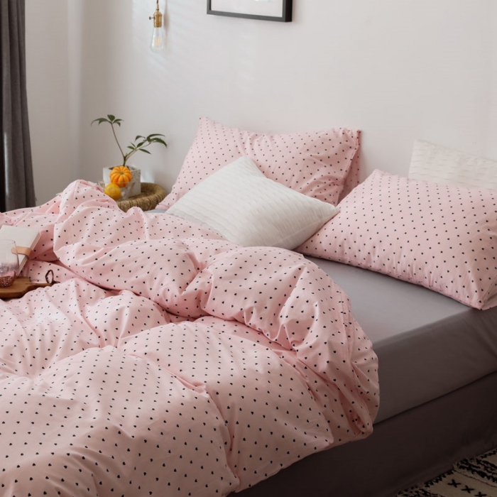 91家纺网 家纺一手货源 找家纺 艾沁 2019新款纯棉北欧极简主义系列四件套 初心