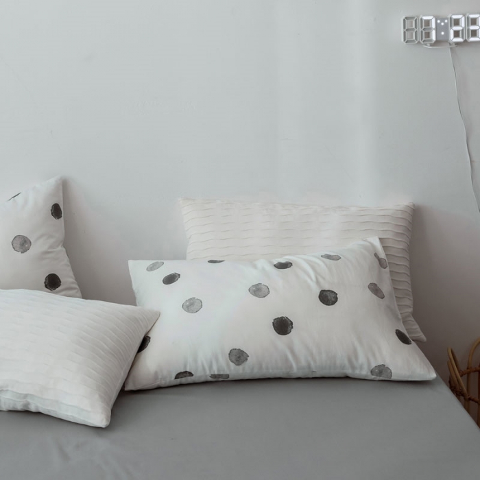 91家纺网 家纺一手货源 找家纺 艾沁 2019新款纯棉北欧极简主义系列四件套 寐色