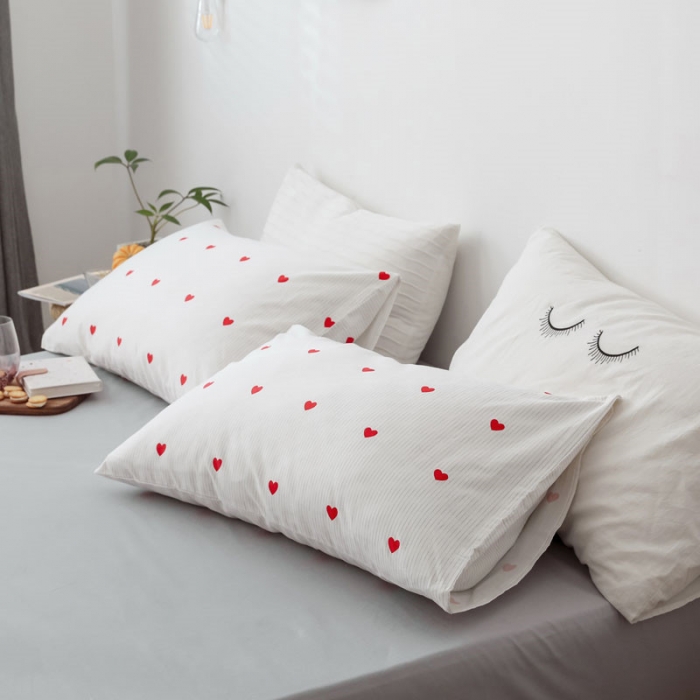 91家纺网 家纺一手货源 找家纺 艾沁 2019新款纯棉北欧极简主义系列四件套 心动