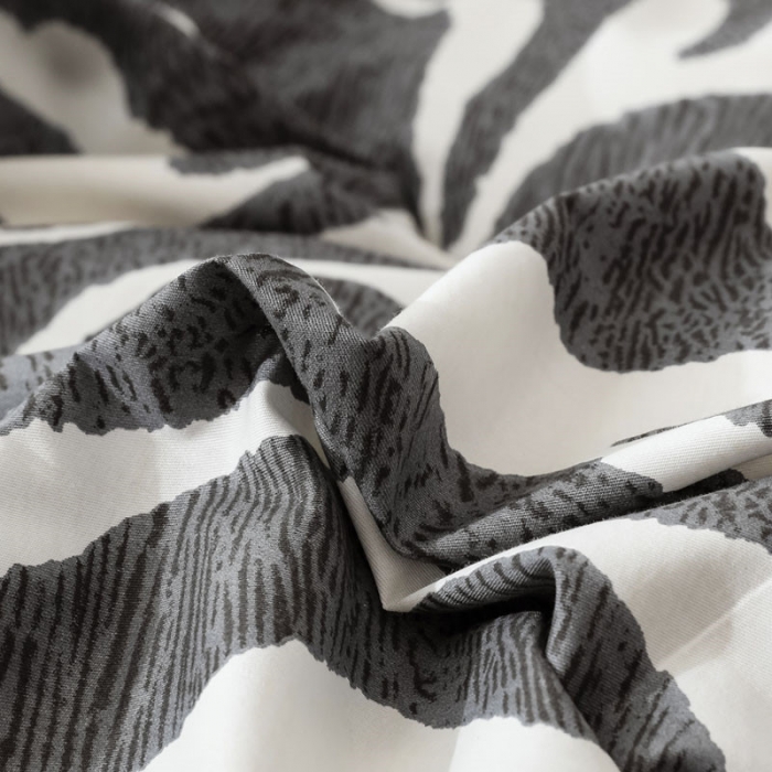 91家纺网 家纺一手货源 找家纺 艾沁 2019新款波西米亚风简约纯棉四件套 斑马纹