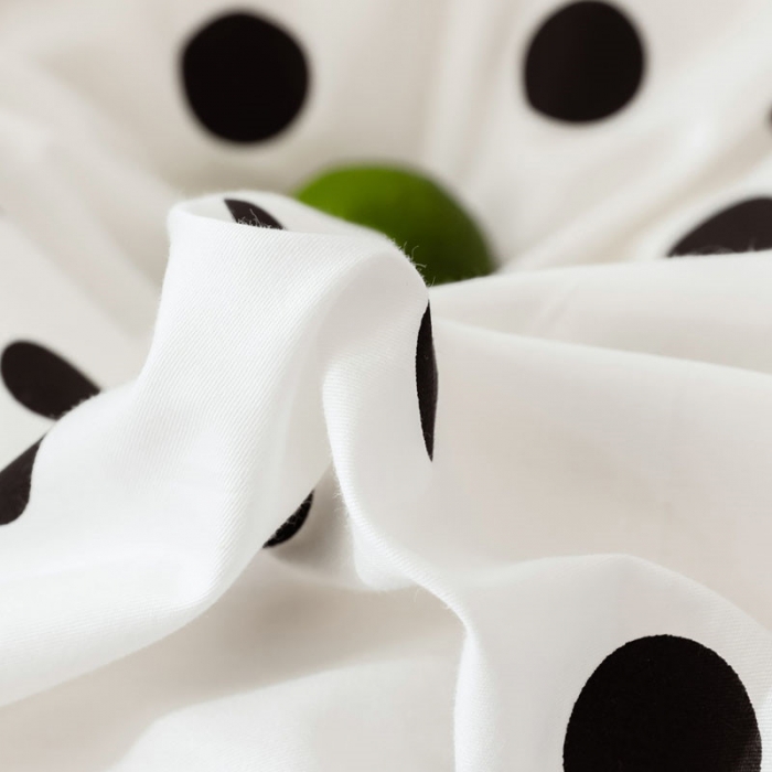 91家纺网 家纺一手货源 找家纺 艾沁 2019新款波西米亚风简约纯棉四件套 波点