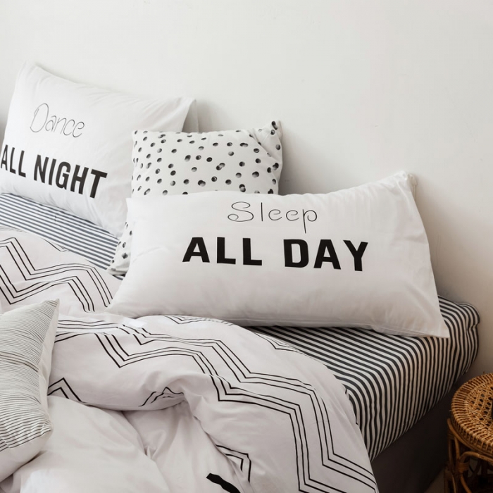 91家纺网 家纺一手货源 找家纺 （总）艾沁 2019新款纯棉北欧极简主义系列四件套