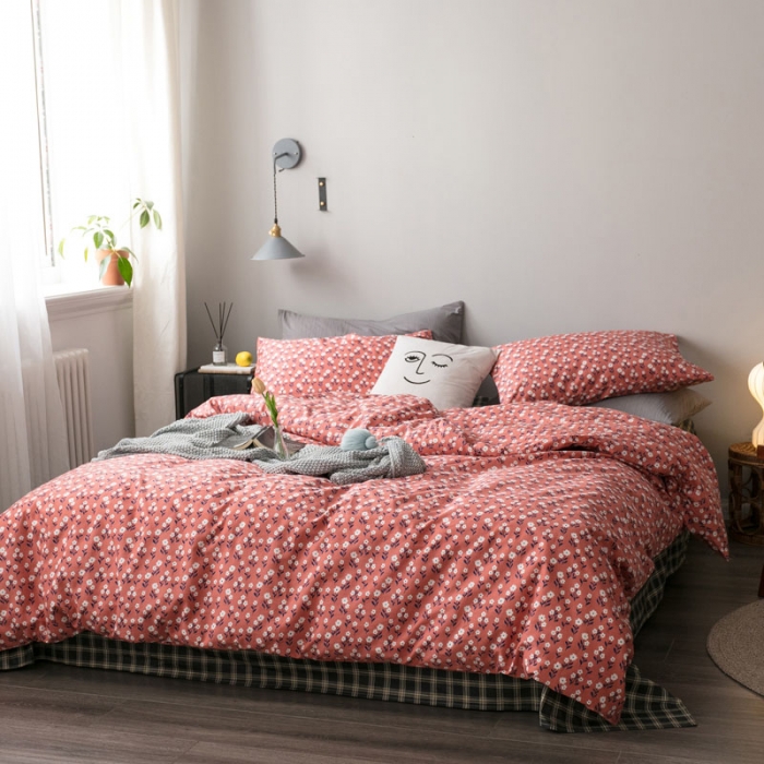 91家纺网 家纺一手货源 找家纺 （总）艾沁家纺 iNS北欧小清新系列碎花全棉四件套