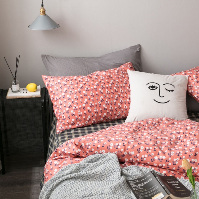 91家纺网 家纺一手货源 找家纺 （总）艾沁家纺 iNS北欧小清新系列碎花全棉四件套