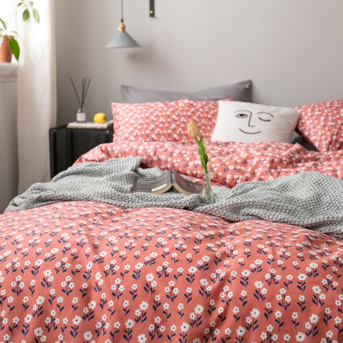 91家纺网 家纺一手货源 找家纺 （总）艾沁家纺 iNS北欧小清新系列碎花全棉四件套