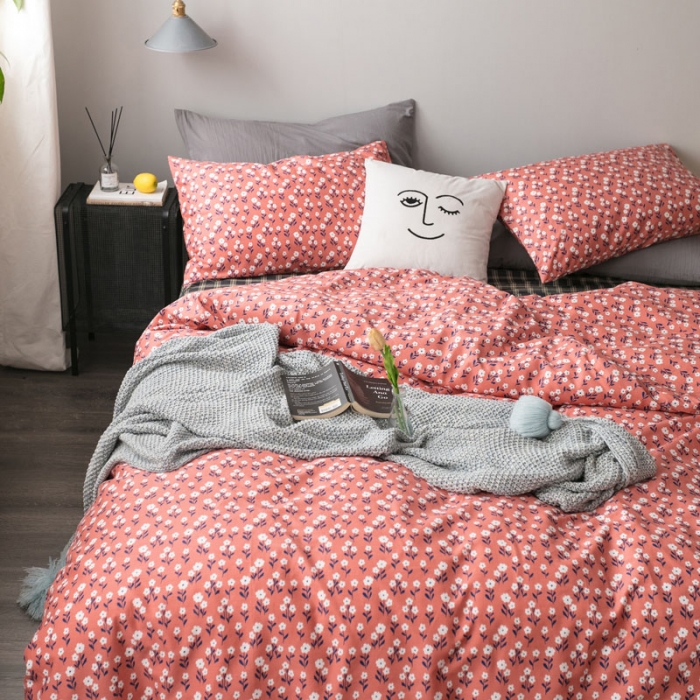 91家纺网 家纺一手货源 找家纺 （总）艾沁家纺 iNS北欧小清新系列碎花全棉四件套