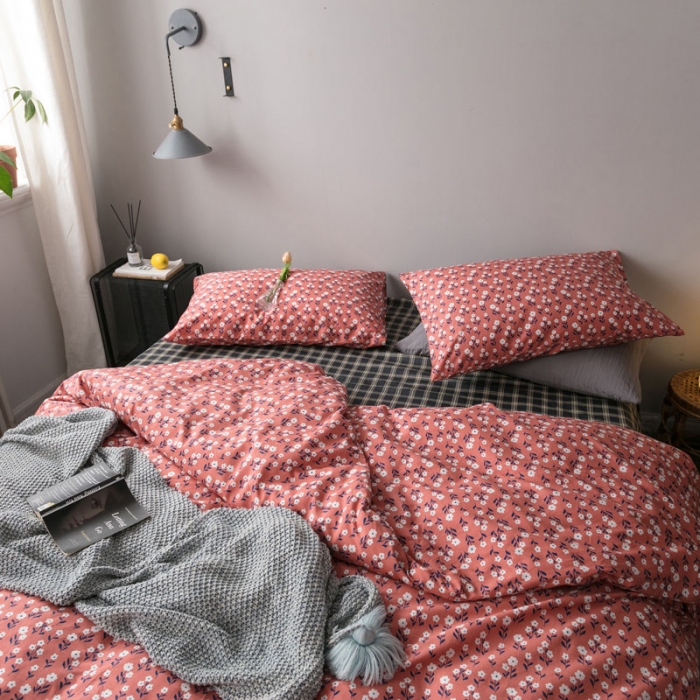 91家纺网 家纺一手货源 找家纺 （总）艾沁家纺 iNS北欧小清新系列碎花全棉四件套