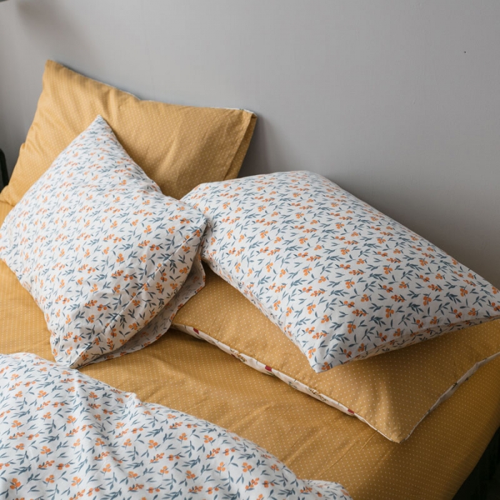 91家纺网 家纺一手货源 找家纺 艾沁家纺 iNS北欧小清新系列碎花全棉四件套 野子