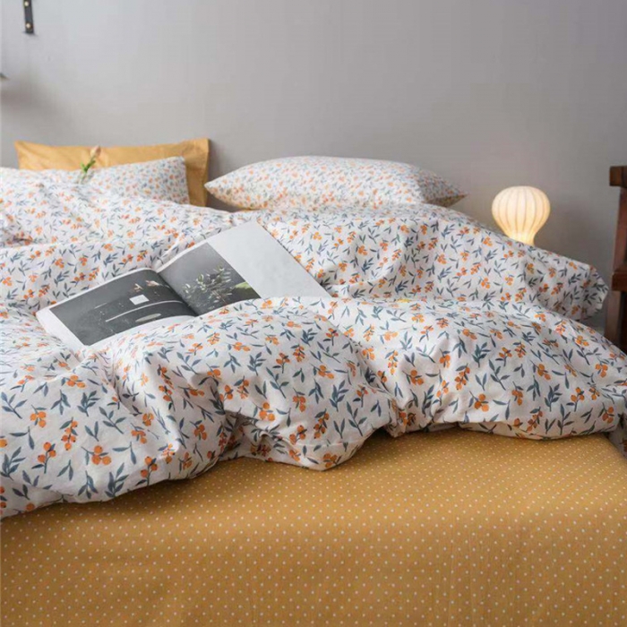 91家纺网 家纺一手货源 找家纺 艾沁家纺 iNS北欧小清新系列碎花全棉四件套 野子