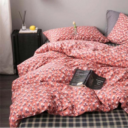 91家纺网 家纺一手货源 找家纺 艾沁家纺 iNS北欧小清新系列碎花全棉四件套 深秋