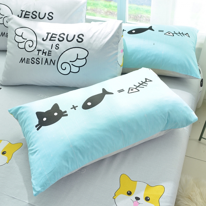 91家纺网 家纺一手货源 找家纺 涵宸家纺 新款全棉平网系列床单款潮酷-犬