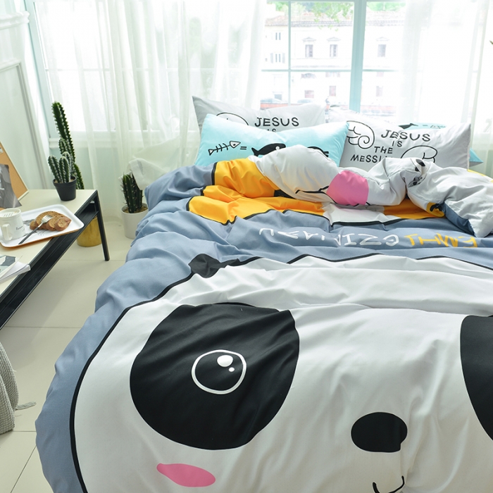 91家纺网 家纺一手货源 找家纺 涵宸家纺 新款全棉平网系列床单款潮酷-熊