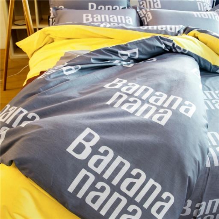 91家纺网 家纺一手货源 找家纺 涵宸家纺 大版全棉平网系列 （多规格）套件床单款大眼萌仔-黄