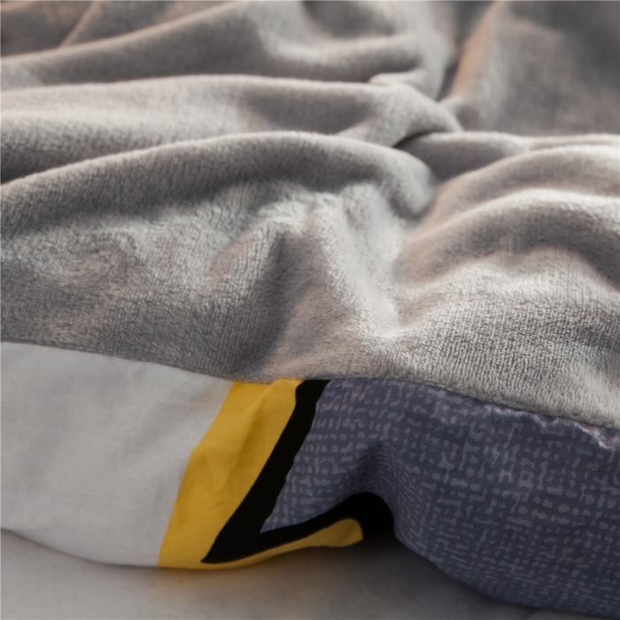 91家纺网 家纺一手货源 找家纺 涵宸家纺 新品绒-A棉大版B法莱绒套件床单款 潮酷