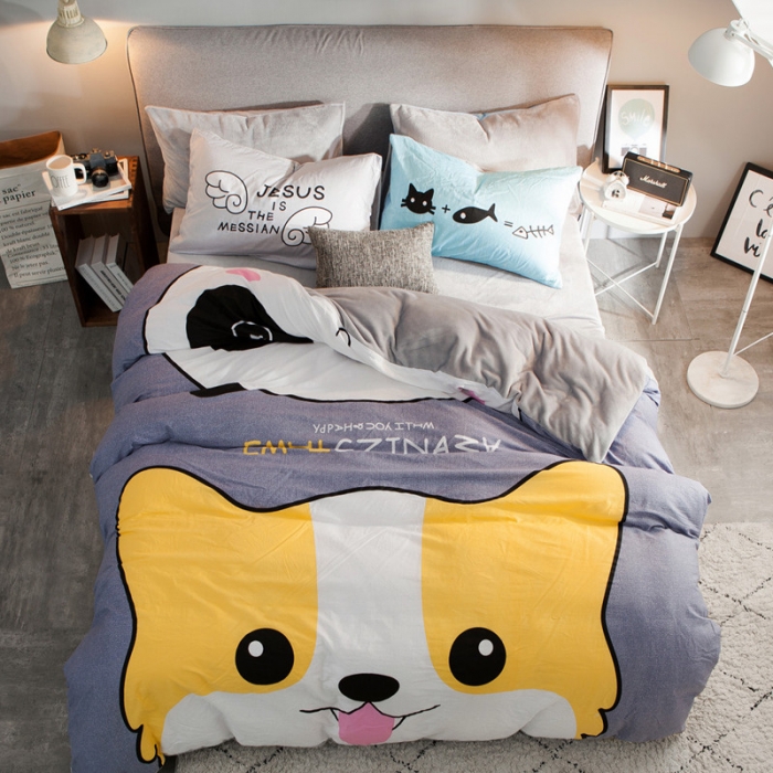 91家纺网 家纺一手货源 找家纺 涵宸家纺 新品绒-A棉大版B法莱绒套件床单款 潮酷