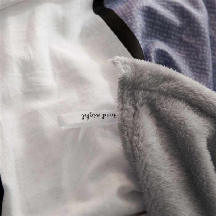 91家纺网 家纺一手货源 找家纺 涵宸家纺 新品绒-A棉大版B法莱绒套件床单款 潮酷