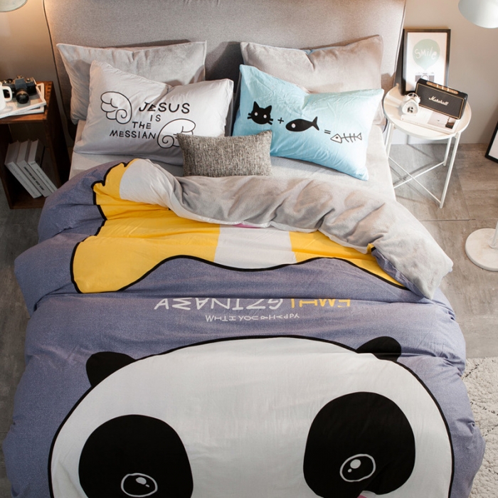 91家纺网 家纺一手货源 找家纺 涵宸家纺 新品绒-A棉大版B法莱绒套件床单款 潮酷