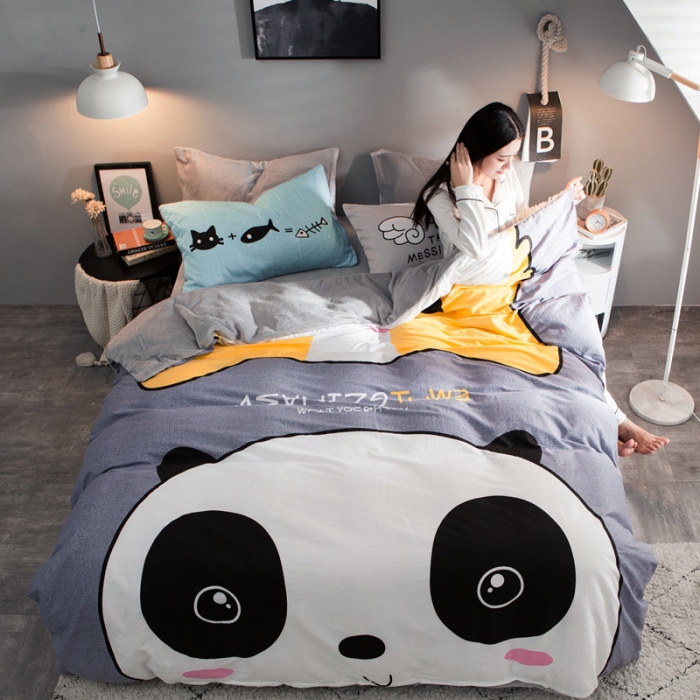 91家纺网 家纺一手货源 找家纺 涵宸家纺 新品绒-A棉大版B法莱绒套件床单款 潮酷