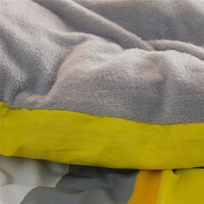 91家纺网 家纺一手货源 找家纺 涵宸家纺 新品绒-A棉大版B法莱绒套件床单款 大眼仔