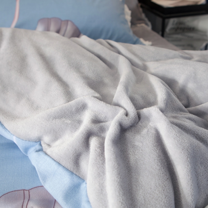 91家纺网 家纺一手货源 找家纺 涵宸家纺 新款绒-A针织磨毛B绒四件套 菲拉