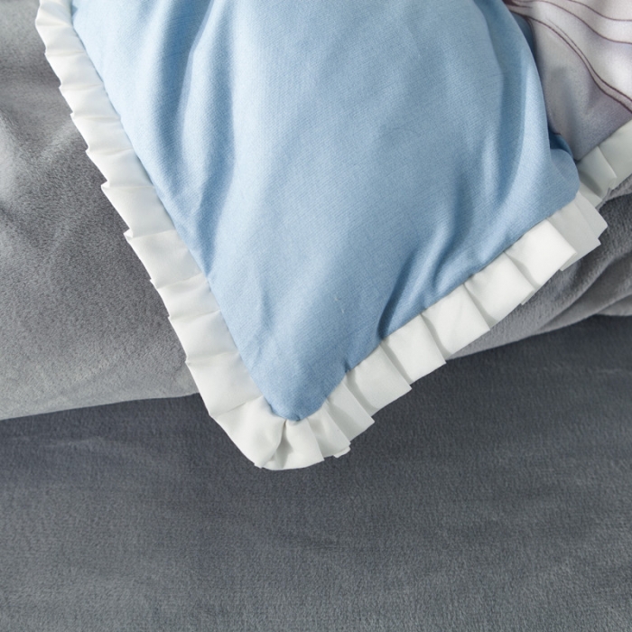 91家纺网 家纺一手货源 找家纺 涵宸家纺 新款绒-A针织磨毛B绒四件套 菲拉