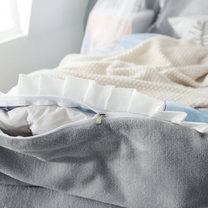 91家纺网 家纺一手货源 找家纺 涵宸家纺 新款绒-A针织磨毛B绒四件套 菲拉