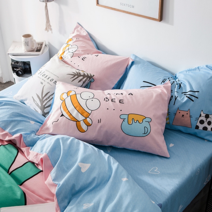 91家纺网 家纺一手货源 找家纺 涵宸家纺 大版全棉平网系列 （多规格）套件床单款 草莓