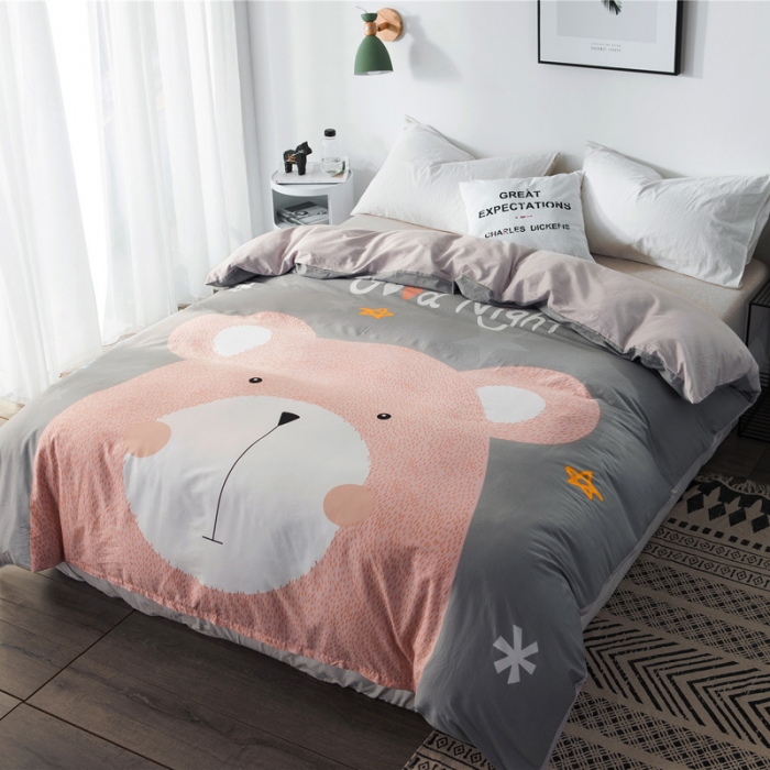 91家纺网 家纺一手货源 找家纺 涵宸家纺 单品大版全棉被套 笨笨熊